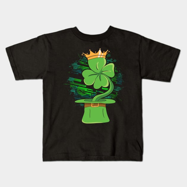 Shamrock St Patricks Day Kids T-Shirt by PixelArt